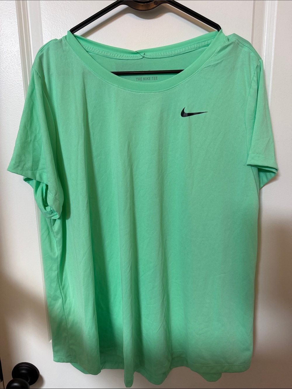 Nike Mint Green Short Sleeve Tee with Black Swoosh